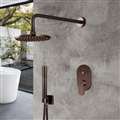 Bravat Shower Set With Valve Mixer Concealed Wall Mounted In Light Oil Rubbed Bronze