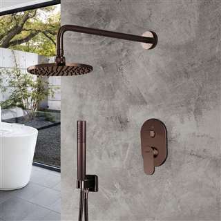 Hospitality Bravat Wall Mounted Light Oil Rubbed Bronze Shower Set With Thermostatic Valve Mixer Concealed