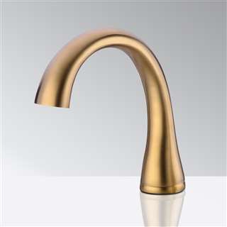 BathSelect Deck Mount Commercial Gold Handsfree Motion Sensor Faucet