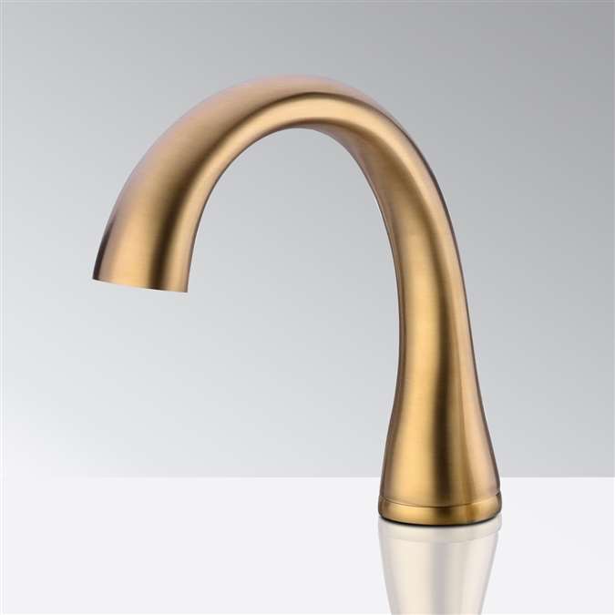 BathSelect Deck Mount Commercial Gold Handsfree Motion Sensor Faucet