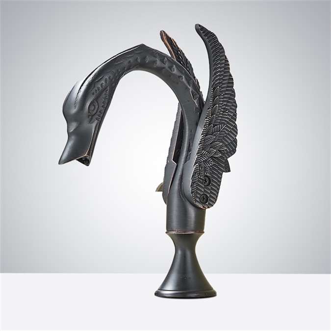 For Luxury Suite BathSelect Oil Rubbed Bronze Screwed Wing Swan Commercial Motion Sensor Faucet