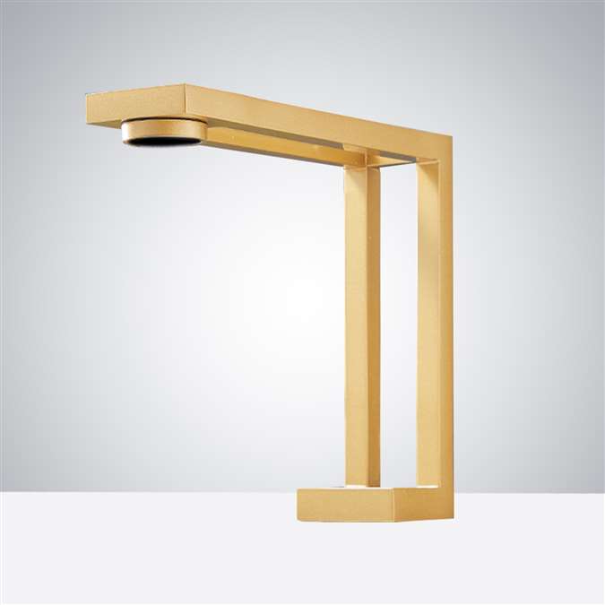 BathSelect Gold Parallel Stem Commercial Motion Sensor Faucet