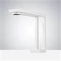 BathSelect Pearl White Parallel Stem Commercial Motion Sensor Faucet