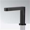 BathSelect Deck Mount Commercial Matte Black Automatic Motion Sensor Faucet