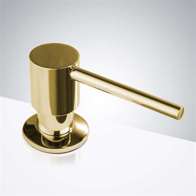 Buy Venice Brushed Gold Deck Mount Commercial Manual Soap Dispenser