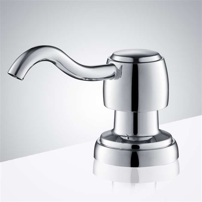 Buy Agra Solid Brass Chrome Finish Commercial Manual Liquid Soap Dispenser