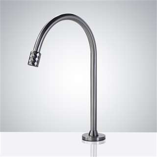 BathSelect Long Stem Brushed Nickel Commercial Motion Sensor Faucet