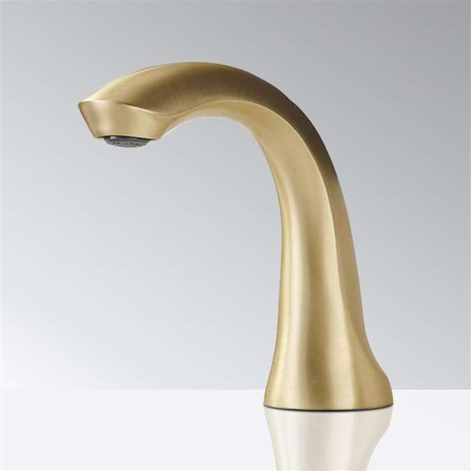 BathSelect Commercial Brushed Gold Touchless Automatic Sensor Faucet