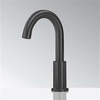 BathSelect Deck Mount Commercial Matte Black Touchless Automatic Sensor Faucet