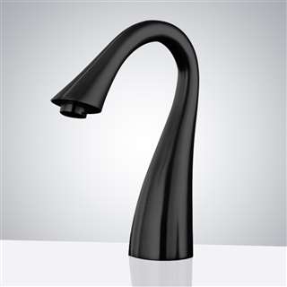 Bathselect Deck Mount Commercial Black Touchless Motion Sensor Faucet