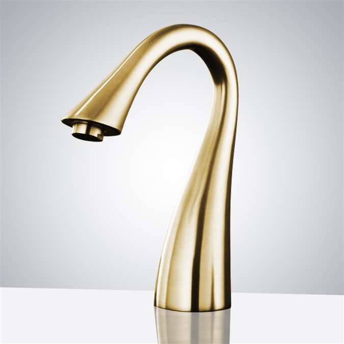 Bathselect Deck Mount Commercial Gold Touch-less Sensor Faucet