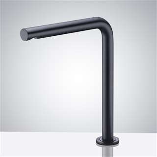 Bathselect L-Shaped Commercial Matte Black Motion Sensor Faucet