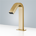 For Luxury Suite Valence Deck Mount Commercial Brushed Gold Automatic Sensor Faucet