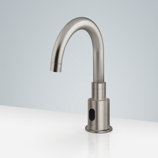 Marsala Solid Brass Deck Mount Commercial Automatic Faucet in Brushed Nickel Finish