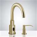 Bathselect Brushed Gold Bathroom sensor motion faucets