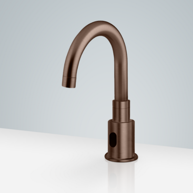 Dax Solid Brass Light Oil Rubbed Bronze Deck Mount Commercial Automatic Faucet