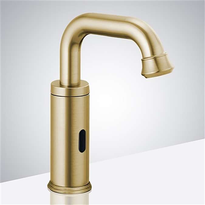 Hospitality Marsala Commercial Brushed Gold Touchless Automatic Sensor Faucet