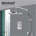 Bravat Chrome Thermostatic Hot & Cold Shower System with Handheld Shower