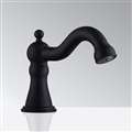 BathSelect Deck Mount Commercial Matte Black Touchless Automatic Sensor Faucet