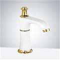 BathSelect The Queen White Gold Commercial Automatic Motion Sensor Faucet