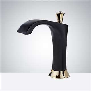 BathSelect The Rook Gold Matte Black Commercial Motion Sensor Faucet