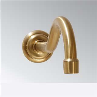 Commercial Antique Wall Mount Automatic Touchless Motion Sensor Faucet Brushed Gold