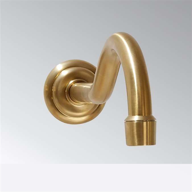 Gold Touchless Faucet & Soap Dispenser for Commercial Toilets