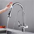 Lima Chrome Intelligent Sensor Kitchen Sink Faucet with Water Filter and Pull Down Sprayer