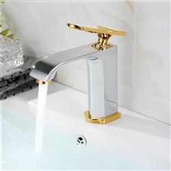 Naples Bathroom Sink Faucet with Chrome & Gold Finish