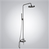 Milan Hotel Wall Mount Brushed Nickel Shower Set with Faucet