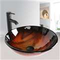 Naples Bathroom Vessel Sink with Faucet & Drain