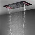 Vercelli Hospitality 6-Way LED Thermostatic Shower System with Jetted Body Sprays and Hand Shower