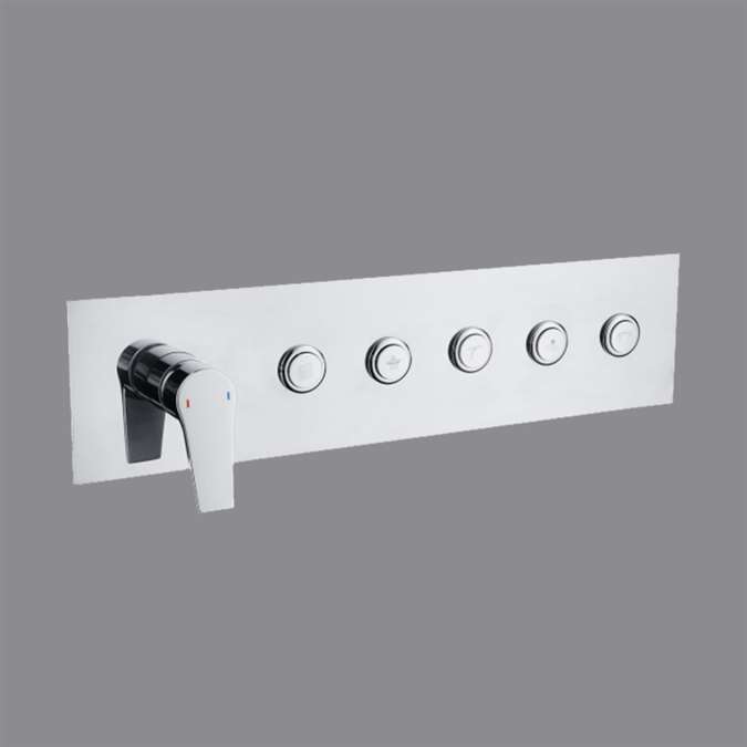 Messina 5-Way Chrome Shower Mixer Thermostatic Valve