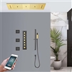 BathSelect Eclat Phone Controlled Matte Black and Gold Shower System