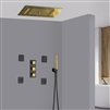 Bathselect VIta Matte Black and Gold Shower System