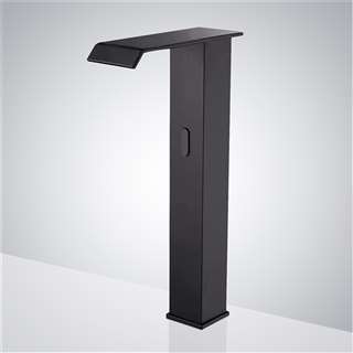 BathSelect Hostelry Touchless Tall Bathroom Vessel Sink Faucet Black