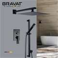 Bravat Dark Oil Rubbed Bronze Thermostatic Shower Set with Handheld Shower