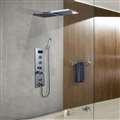 Sassari Digital Wall Mount Rainfall Shower System with Handheld Shower in Chrome