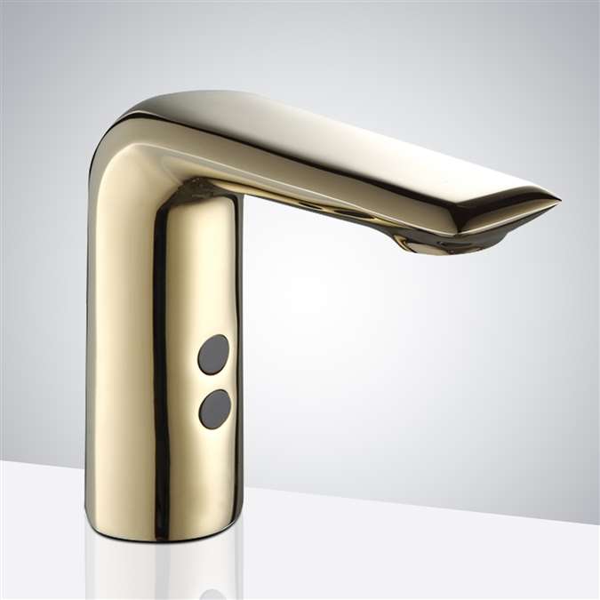 BathSelect Commercial Touchless Automatic Gold Finish Sensor Faucet