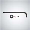 Metz 15.5" Long Shower Arm with Flange in Oil Rubbed Bronze Finish