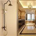 Brasília Oil Rubbed Bronze with Gold Shower Set Hand Shower & Faucet