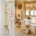 Florence Gold Shower Set with 8 Inch Rainfall Square Shower Head