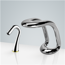 BathSelct Commercial Hostelry Aqua Automatic Motion Sensor Faucet with Automatic Soap Dispenser in Chrome