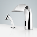 Dijon Waterfall High Quality Motion Chrome Sensor Faucet & Automatic Soap Dispenser For Restrooms