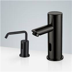 BathSelect Sénart Hotel Commercial Automatic Motion Sensor Faucet & Automatic Deck Mount Sensor Liquid Soap Dispenser for Restrooms in Oil Rubbed Bronze Finish