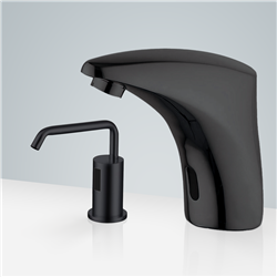 BathSelect Bollnäs Hostelry Motion Hands Free Sensor Faucet & Automatic Liquid Foam Soap Dispenser for Restrooms in Dark Oil Rubbed Bronze