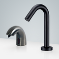 BathSelect Le Havre Touchless Motion Sensor Faucet & Automatic Liquid Foam Soap Dispenser For Restrooms In Dark Oil Rubbed Bronze