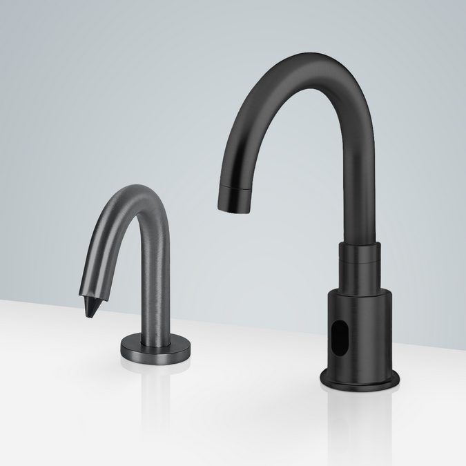 BathSelect Dax Touchless Motion Sensor Faucet & Automatic Liquid Soap Dispenser for Restrooms in Dark Oil Rubbed Bronze