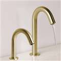 BathSelect Wella Brushed Gold Dual Commercial Automatic Sensor Faucet and Soap Dispenser