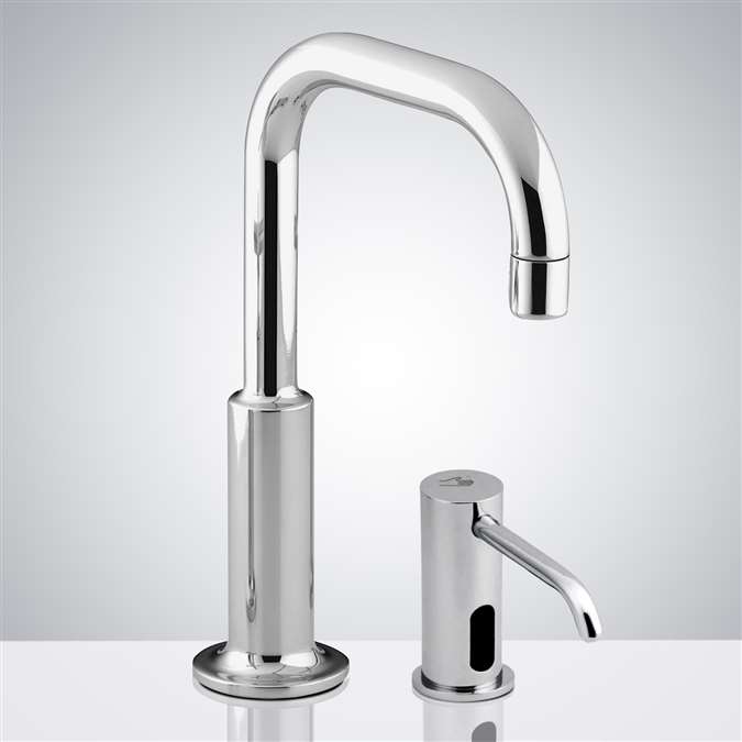 hands free automatic commercial bathroom sink faucets sensor faucets and soap dispenser for lavatory